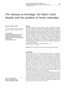 The obituary as bricolage: the Mann Gulch disaster and the problem