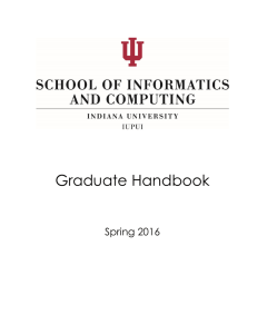 Graduate Handbook - Informatics and Computing at IUPUI