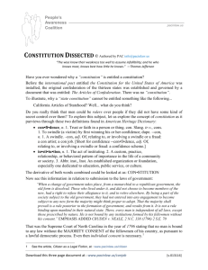 Constitution Dissected - People's Awareness Coalition