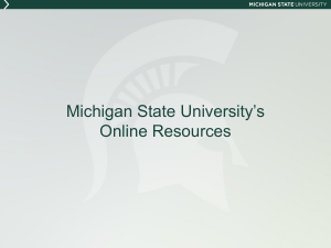 Michigan State University's Online Resources
