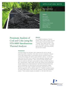 Proximate Analysis of Coal and Coke using the STA
