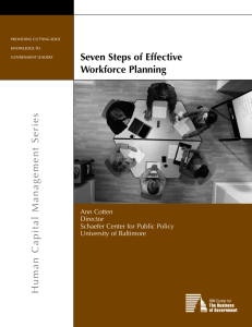Seven Steps of Effective Workforce Planning H u m a n C a p ita l M