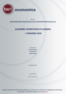 academic workforce planning —towards 2020