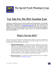 Tax Tips For The 2013