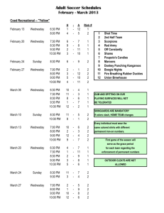 Adult Soccer Schedules