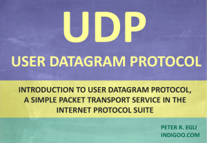 UDP User Datagram Protocol