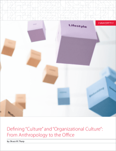 Defining “Culture” and “Organizational Culture”: From Anthropology