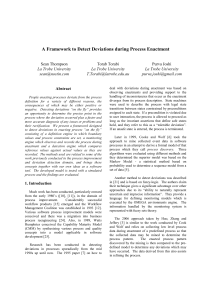 A Framework to Detect Deviations during Process Enactment