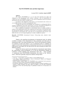 The INCOTERMS rules and their importance