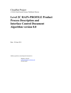 Level 2C RAIN-PROFILE Product Process Description and Interface