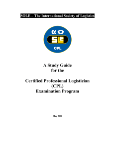 A Study Guide for the Certified Professional Logistician (CPL