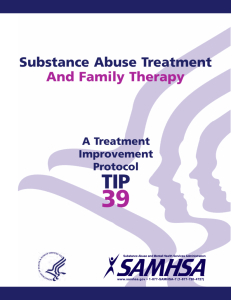 TIP 39 Substance Abuse Treatment And Family Therapy
