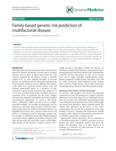 Family-based genetic risk prediction of multifactorial disease