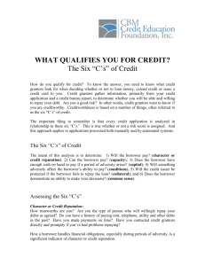 WHAT QUALIFIES YOU FOR CREDIT?
