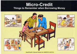 Micro-Credit -Things to Remember when Borrowing Money