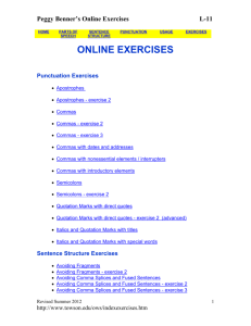 Peggy Benner's Online Exercises L-11