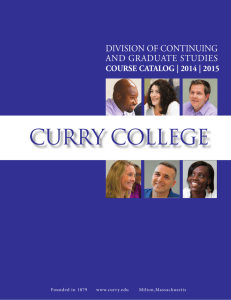 course catalog - Curry College