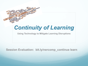 1. Continuity of Learning Slides
