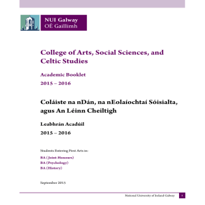 College of Arts, Social Sciences, and Celtic Studies