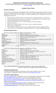 Academic Plan of Study - Electrical and Computer Engineering at