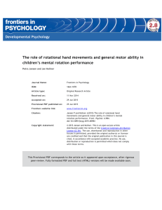 The role of rotational hand movements and general motor ability in