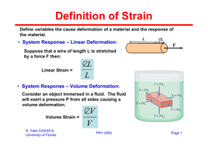 Definition of Strain - University of Florida