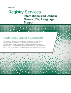 Registry Services IDN Guide v1.01