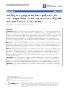 Inability of myalgic encephalomyelitis/chronic fatigue syndrome