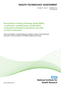 Bronchiolitis of Infancy Discharge Study (BIDS)