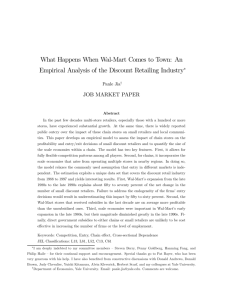 An Empirical Analysis of the Discount Retailing Industry