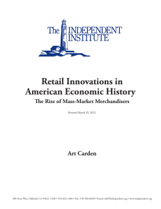 Retail Innovations in American Economic History