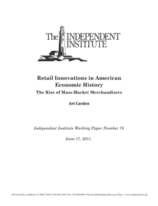 Retail Innovations in American Economic History