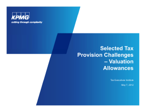 KPMG 13169NRL_Valuation Allowance Issues