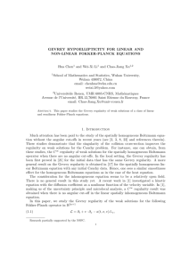 GEVREY HYPOELLIPTICITY FOR LINEAR AND NON