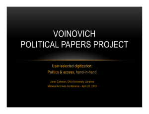voinovich political papers project