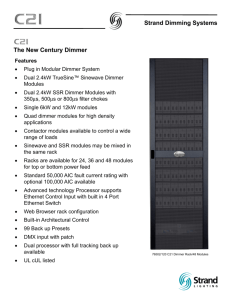 The New Century Dimmer Strand Dimming Systems