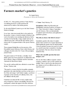 Farmers market's genetics