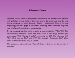 PPower4 Demo PPower4 can be used to postprocess documents for