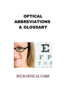 optical abbreviations & glossary