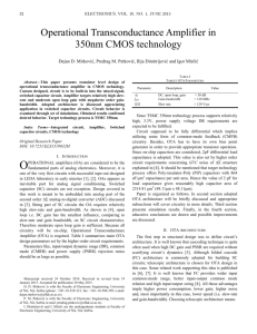 Operational Transconductance Amplifier in 350nm CMOS technology