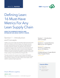 Defining Lean: 16 Must-Have Metrics For Any Lean Supply Chain