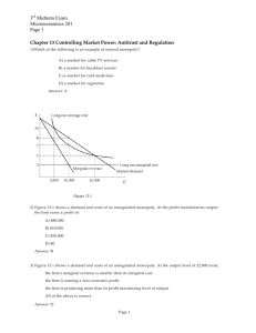 3 Midterm Exam Microeconomics 201 Page 1 Chapter 13