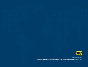 corporate responsibility & sustainability report