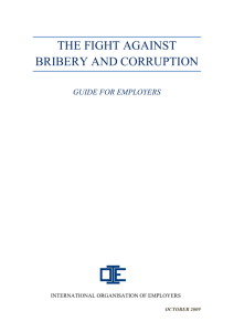 the fight against bribery and corruption