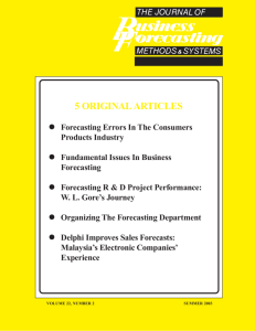 Journal of Business Forecasting