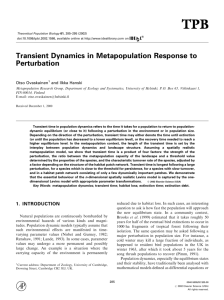 Transient Dynamics in Metapopulation Response to Perturbation