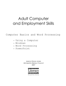 Computer Basics & Word Processing Workbook