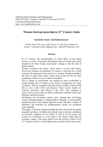 Women Entrepreneurship in 21st Century India