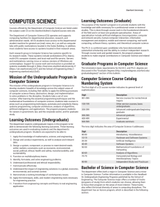 Computer Science - Stanford Bulletin 2015-16