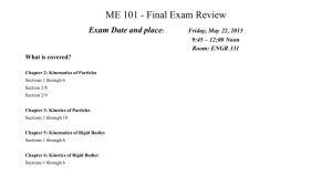 ME 101 - Final Exam Review